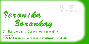 veronika boronkay business card